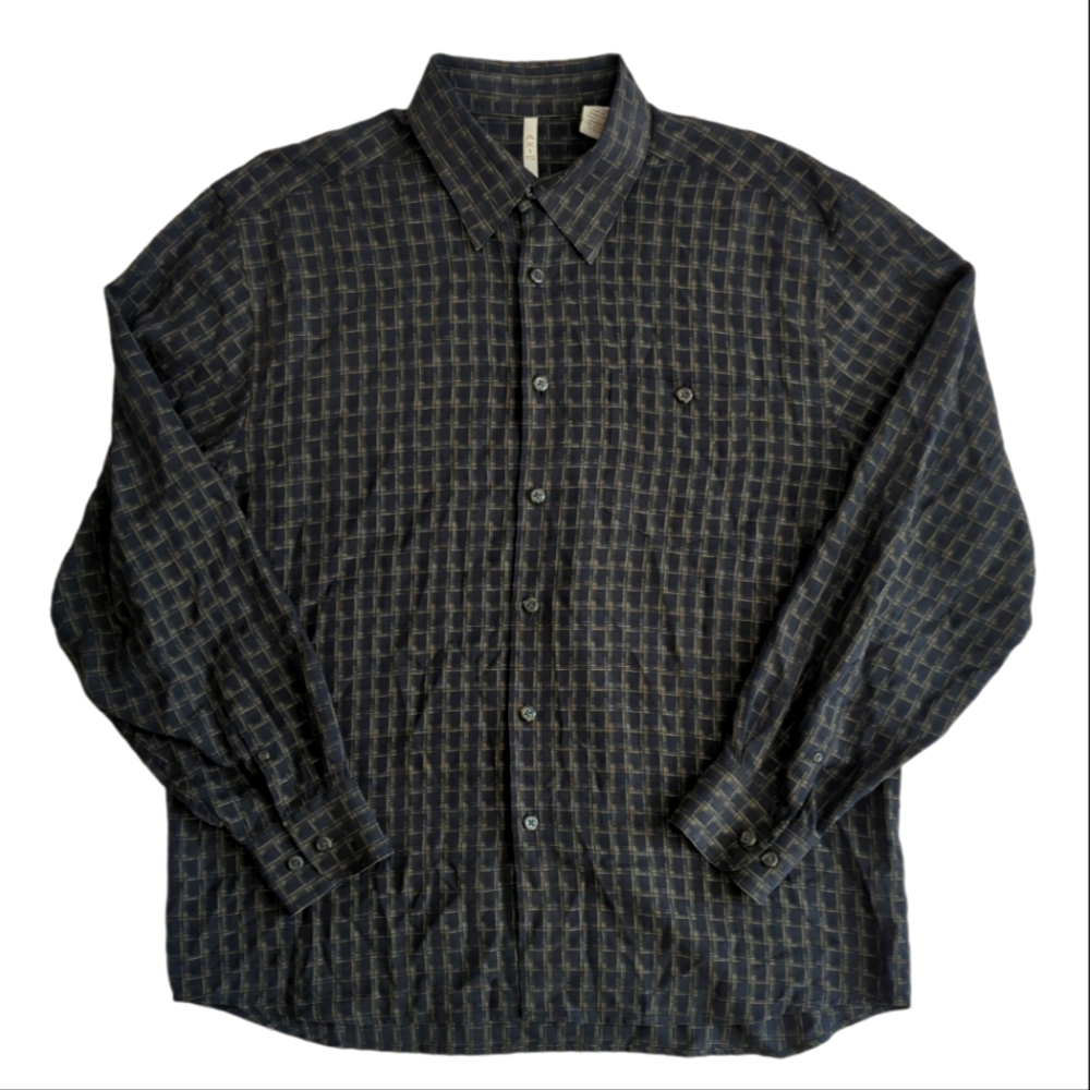Axis long sleeve button up shirt, men's size large